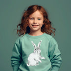 Bunny White Iron on Fabric Heat Transfer DTF-125