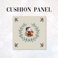 CUSHION Fabric Panel Bunny Wreath CP-1183