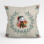CUSHION Fabric Panel Bunny Wreath CP-1183