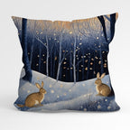 CUSHION Fabric Panel Bunny's Winter Wonderland CP-1185