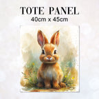 TOTE Fabric Bag Panel Cute Bunny Buttercup TP-300