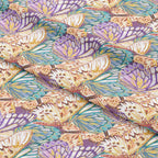 Teal and Purple Butterflies Fabric