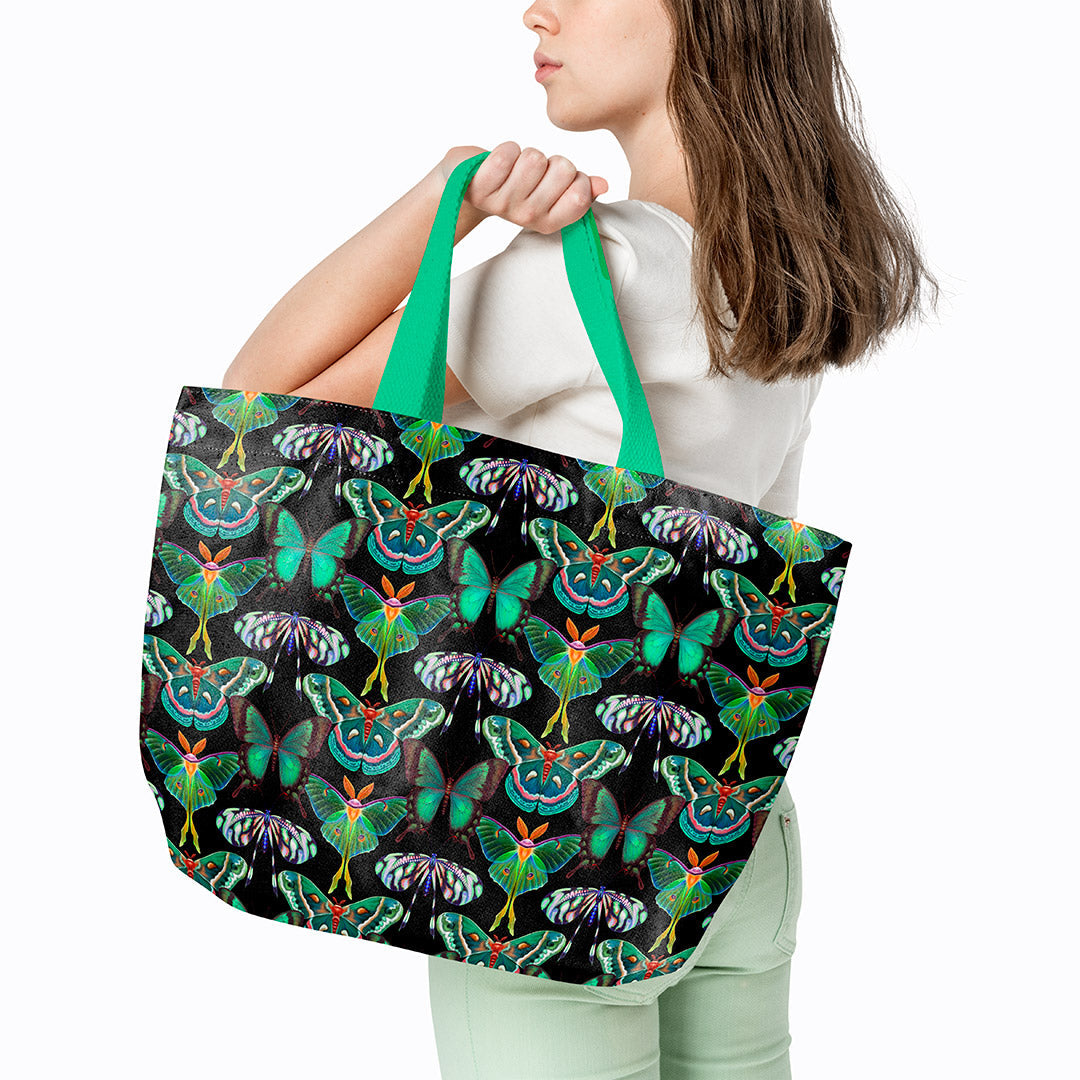 Gardens of Eden Butterflies Black Fabric