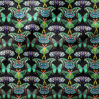 Gardens of Eden Butterflies Black Fabric