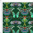 Gardens of Eden Butterflies Green Fabric