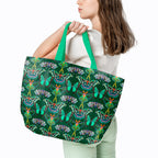 Gardens of Eden Butterflies Green Fabric