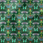 Gardens of Eden Butterflies Green Fabric