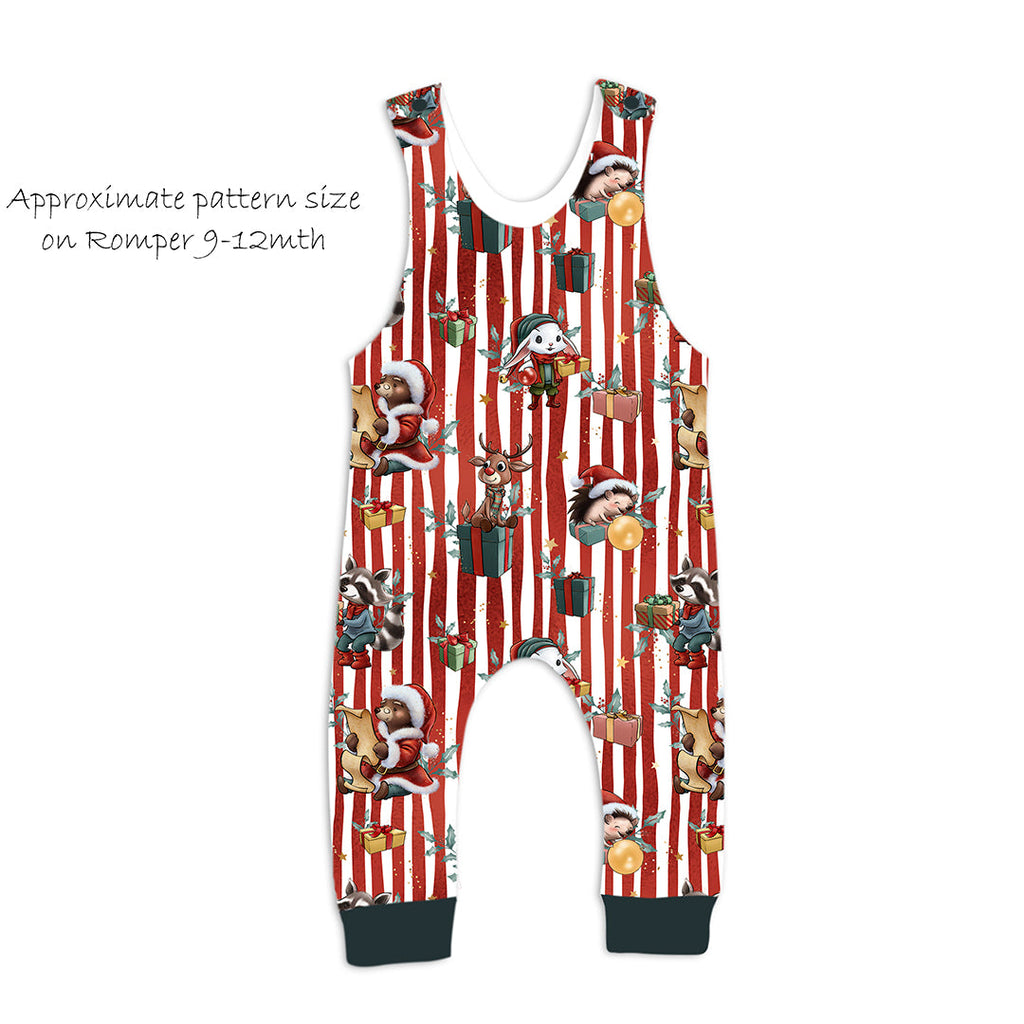 Santa's Little Helpers Candy Cane Fabric
