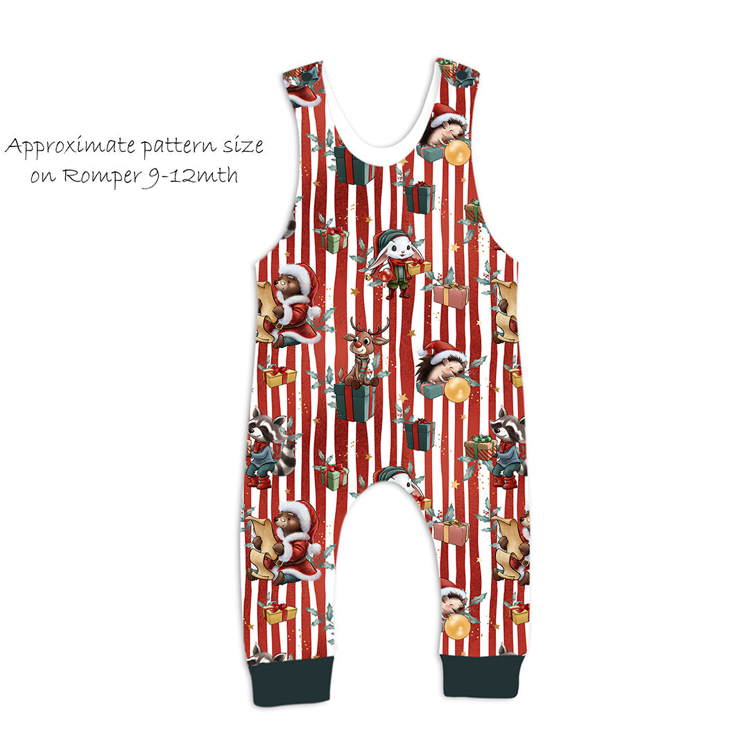 Santa's Little Helpers Candy Cane Fabric