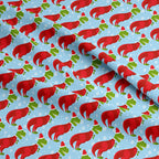 Christmas T-Rex Fabric
