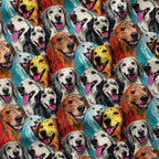 Colourful Dogs Fabric
