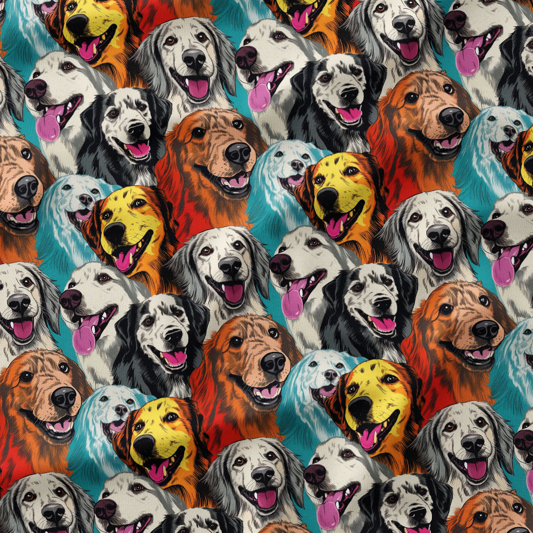 Colourful Dogs Fabric