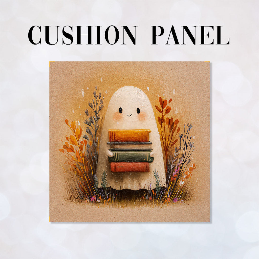 CUSHION Panel Cute Bookish Ghost CP-1005