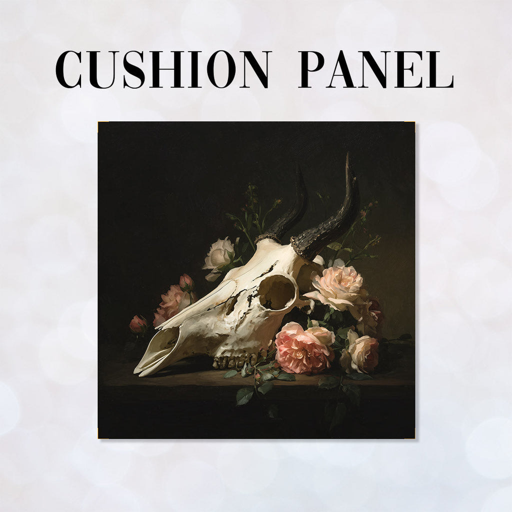 CUSHION Panel Horns and Roses CP-1007