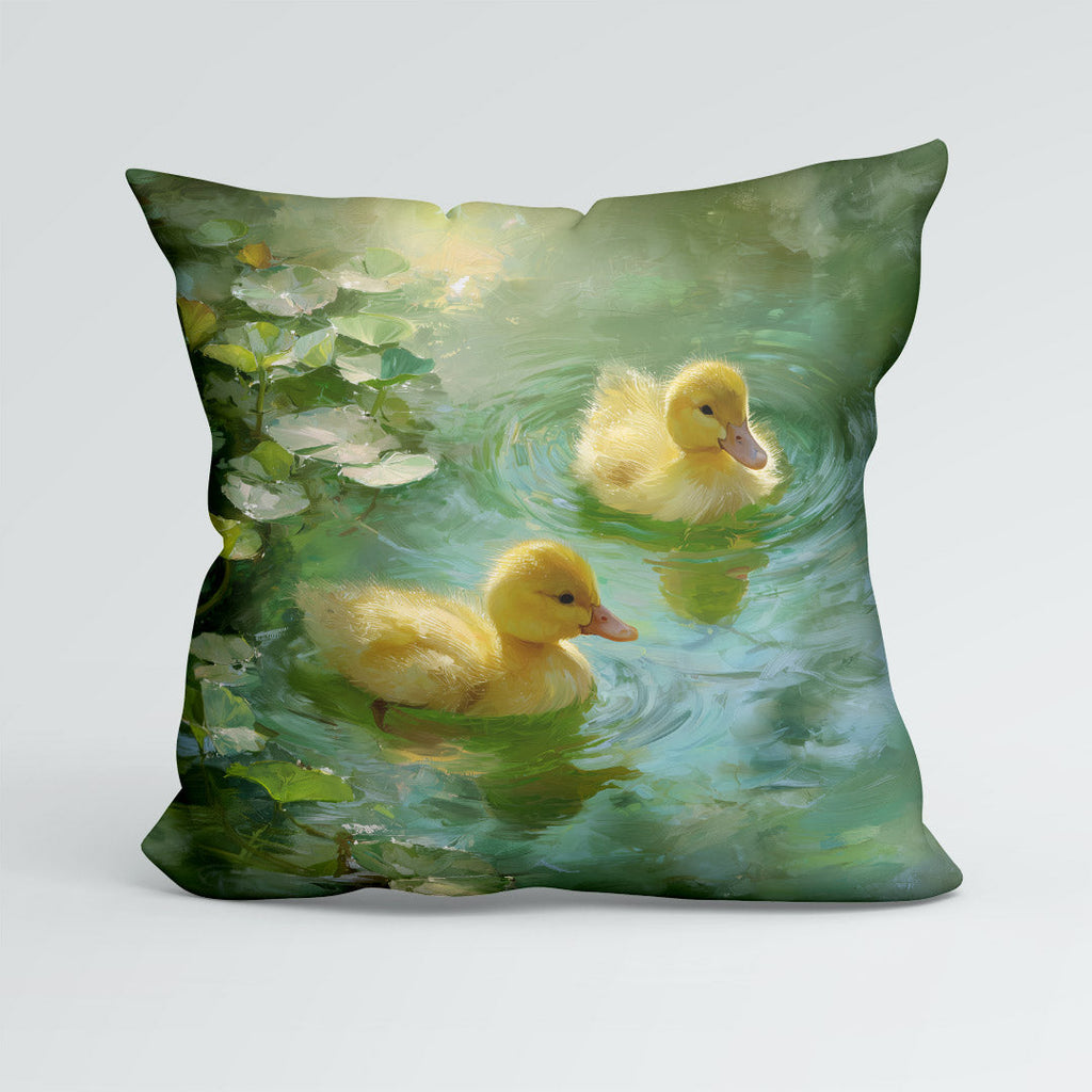 CUSHION Panel Ducklings Green CP-1090