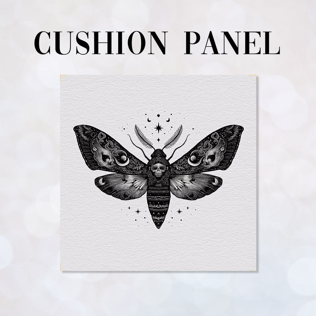 CUSHION Panel Moth Tattoo CP-1015