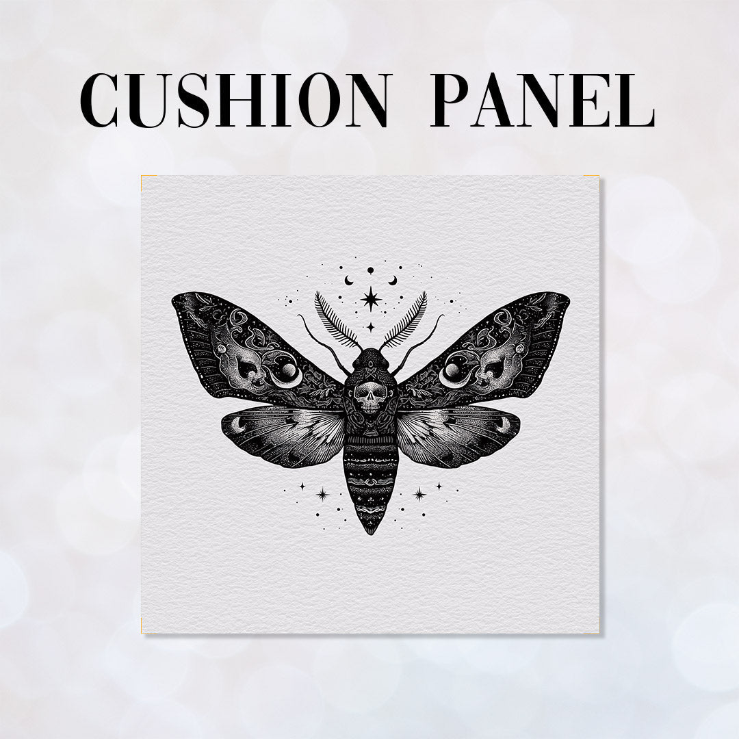CUSHION Panel Moth Tattoo CP-1015