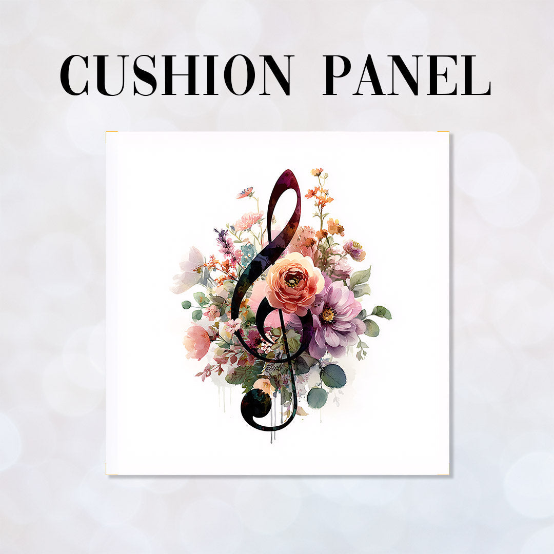 CUSHION Panel Floral Music Note CP-1021