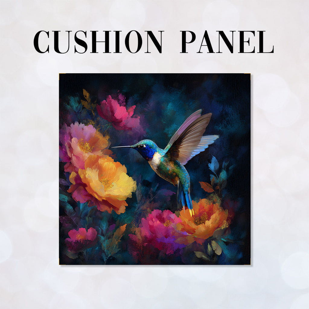 CUSHION Panel Hummingbird Painting CP-1025