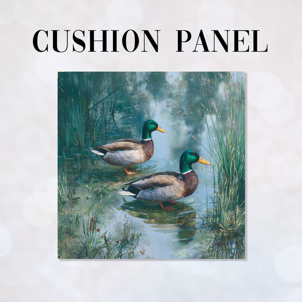 CUSHION Panel Mallard Ducks CP-1027