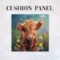 CUSHION Panel Meadow Highland Cow CP-1029