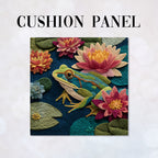 CUSHION Panel Stitched Frog CP-1041