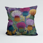 CUSHION Panel Stitched Thistles CP-1043