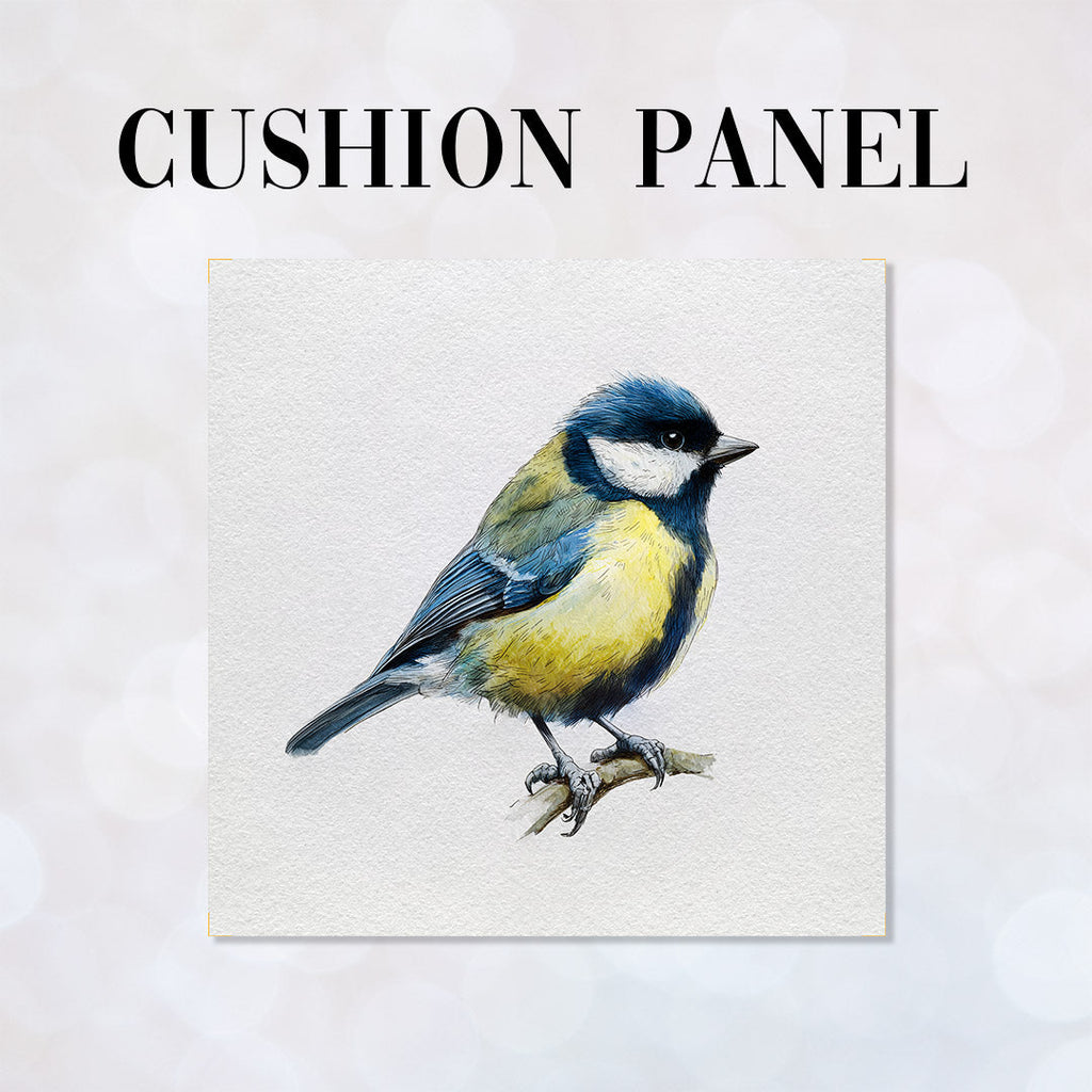 CUSHION Panel Watercolour Great Tit CP-1046