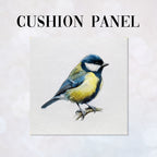 CUSHION Panel Watercolour Great Tit CP-1046