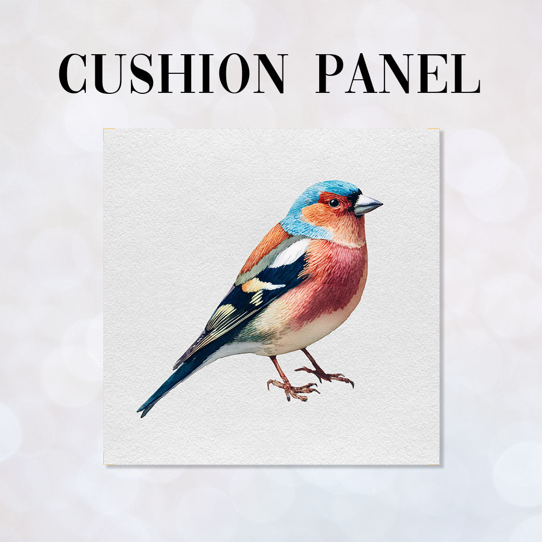 CUSHION Panel Watercolour Chaffinch CP-1048