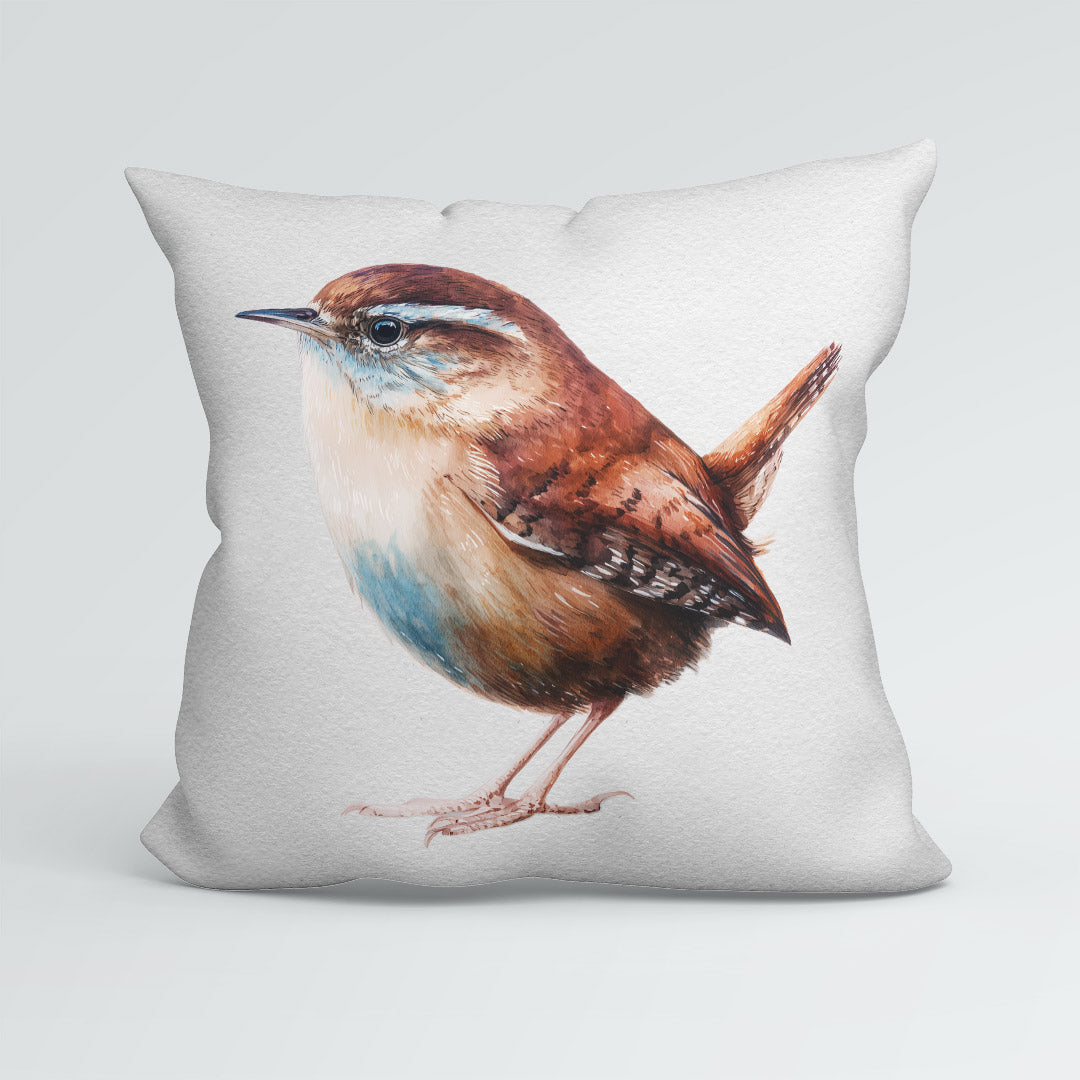 CUSHION Panel Watercolour Wren CP-1050