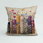 CUSHION Panel Books on Linen CP-1056