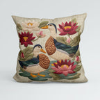 CUSHION Panel Ducks on Linen 1 CP-1057