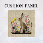 CUSHION Panel Hare on Linen 1 CP-1061