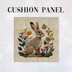 CUSHION Panel Hare on Linen 2 CP-1062