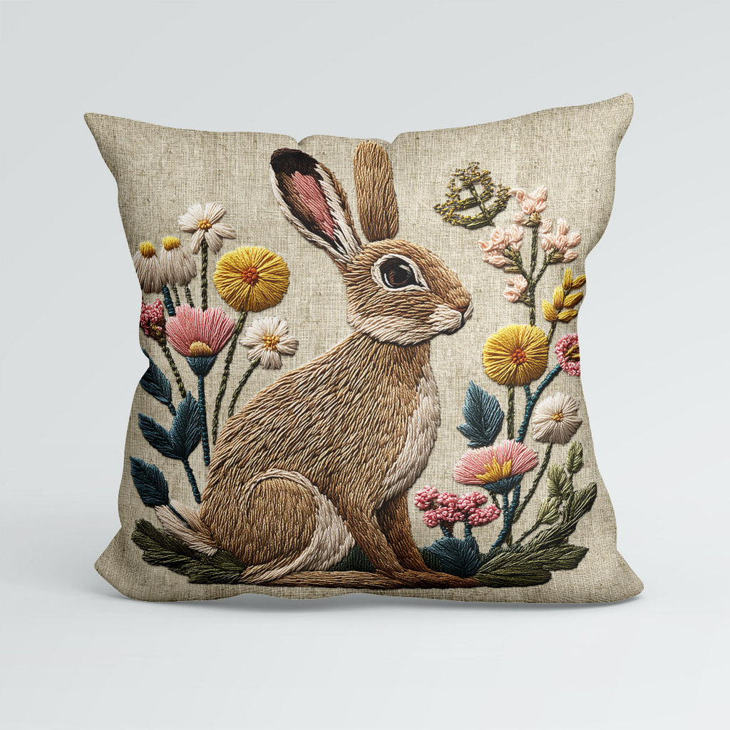 CUSHION Panel Hare on Linen 2 CP-1062