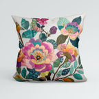 CUSHION Panel Quilted Flowers CP-1094
