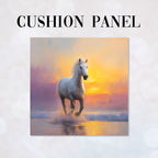 CUSHION Panel Sunset Horse CP-1096