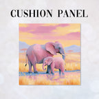 CUSHION Panel Pastel Elephants CP-1098