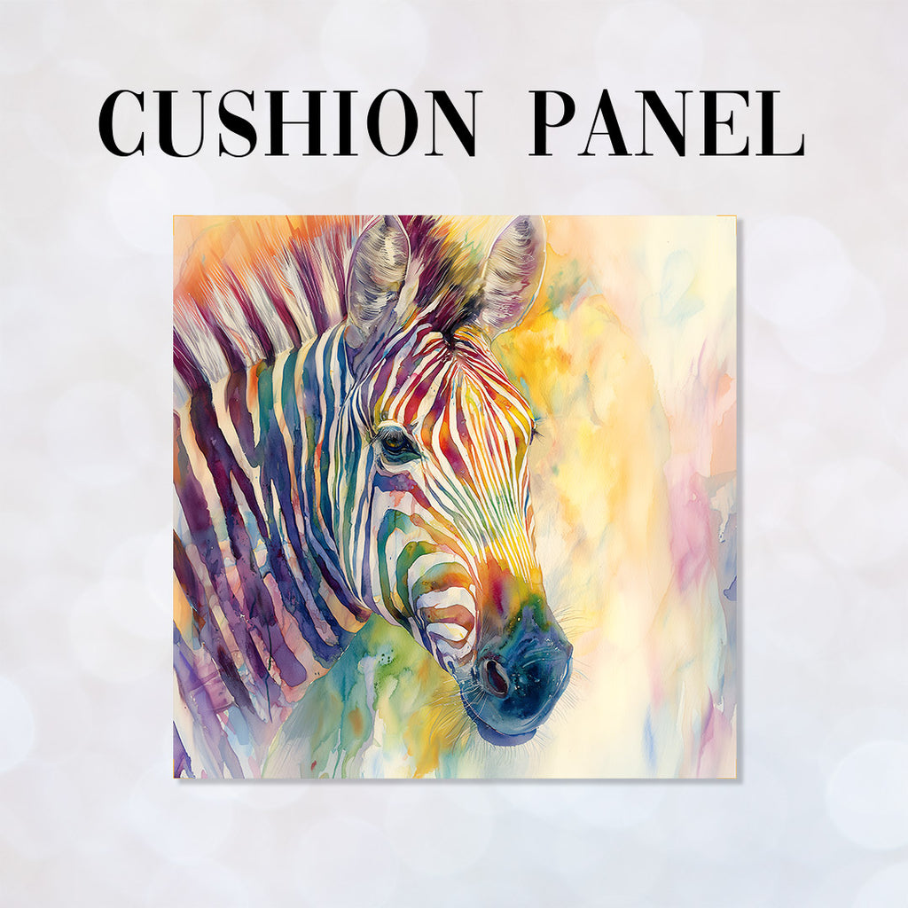 CUSHION Panel Watercolour Zebra CP-1100