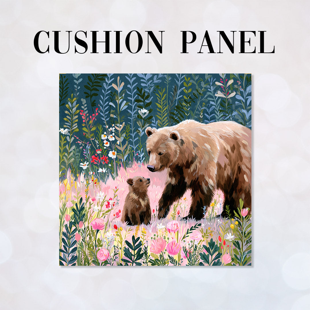 CUSHION Panel Mum and Baby Bear CP-1101