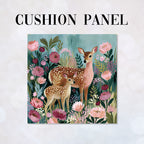 CUSHION Panel Mum and Baby Deer CP-1102