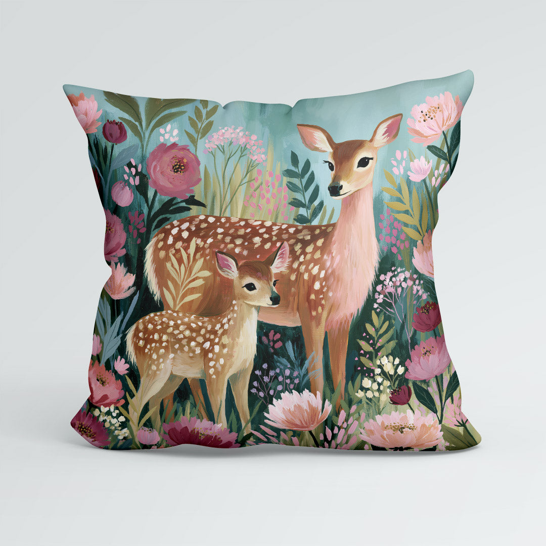 CUSHION Panel Mum and Baby Deer CP-1102