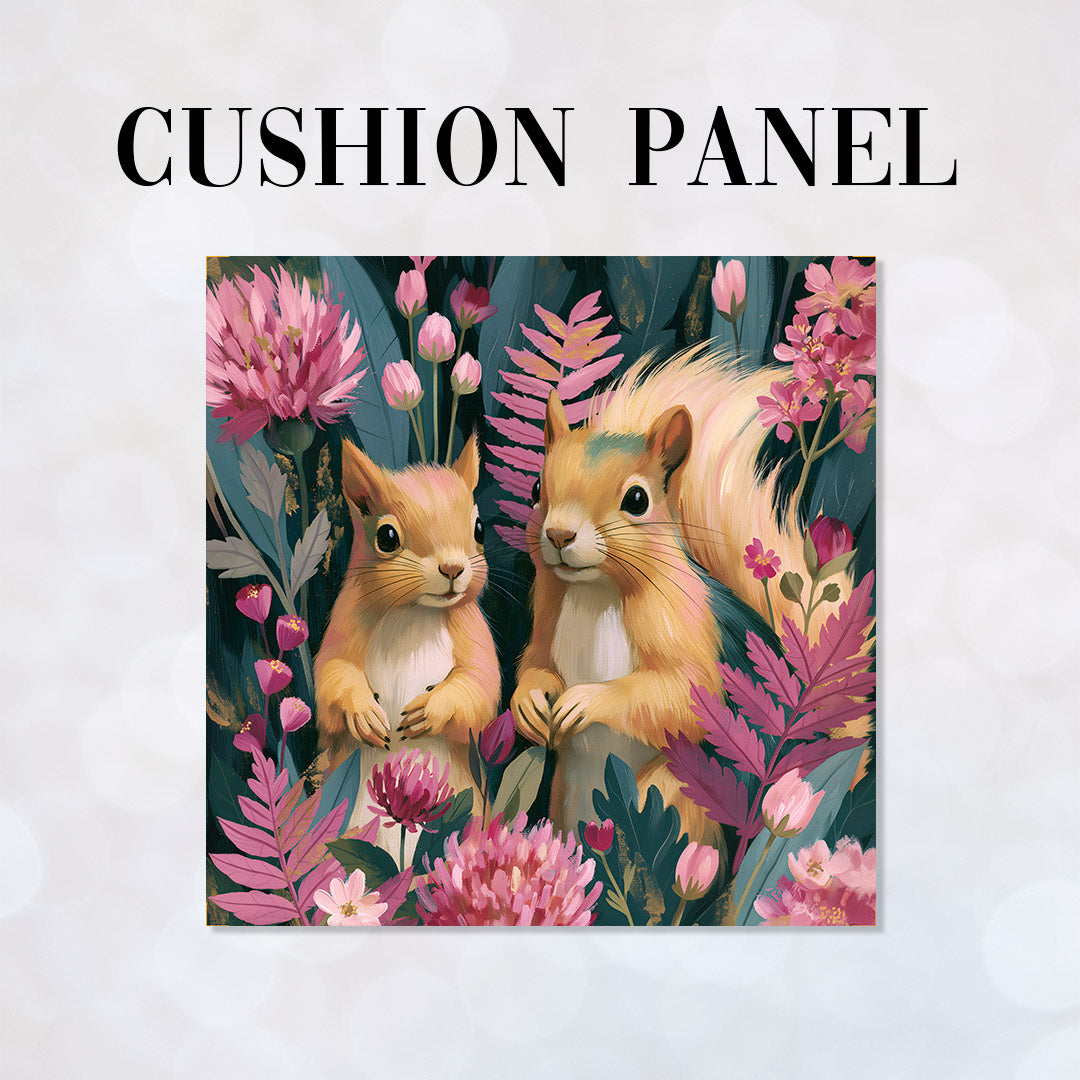 CUSHION Panel Mum and Baby Squirrel CP-1104