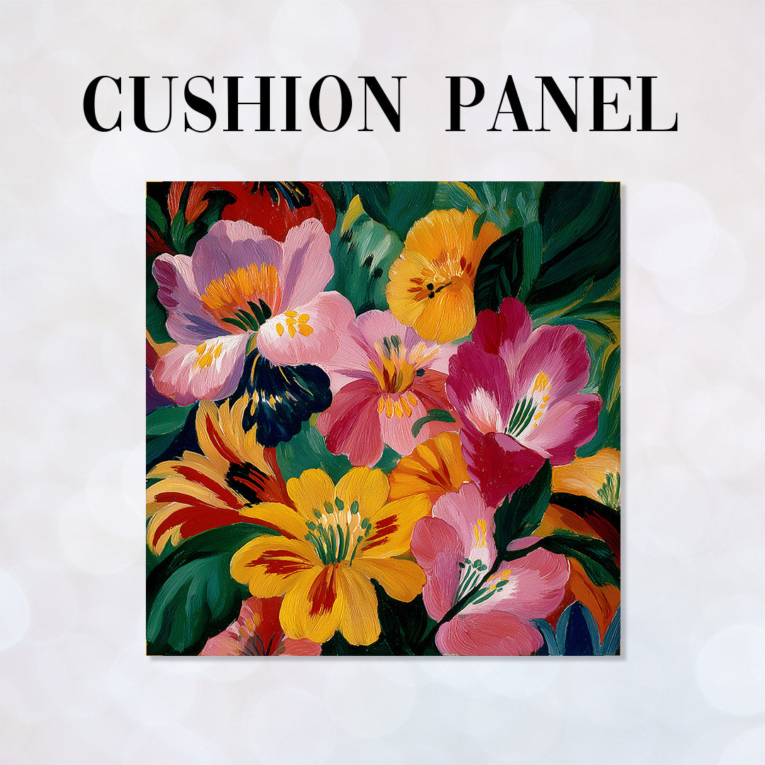 CUSHION Panel Painted Flowers CP-1105