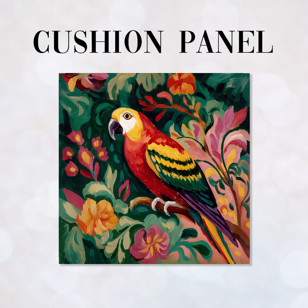 CUSHION Panel Painted Parrot 1 CP-1106
