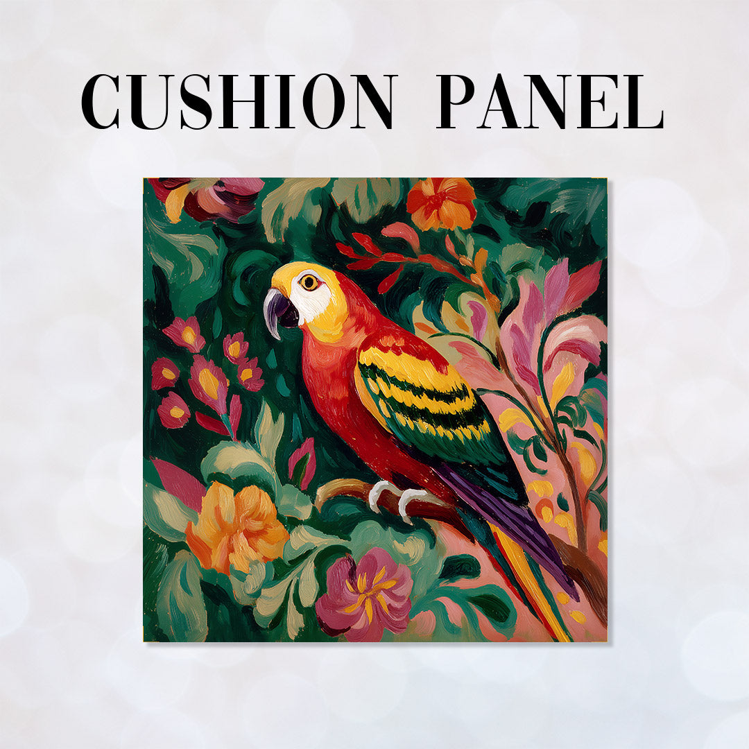 CUSHION Panel Painted Parrot 1 CP-1106