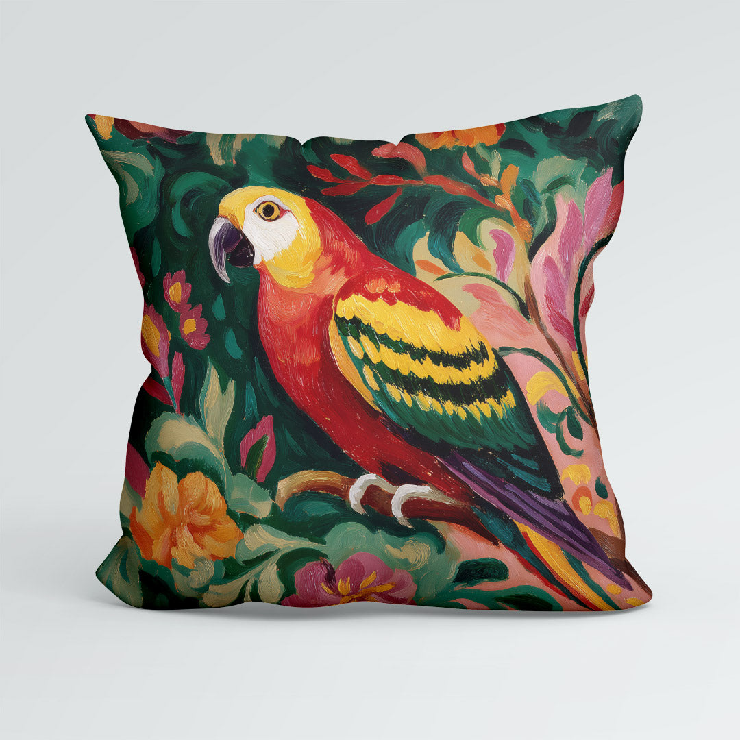 CUSHION Panel Painted Parrot 1 CP-1106