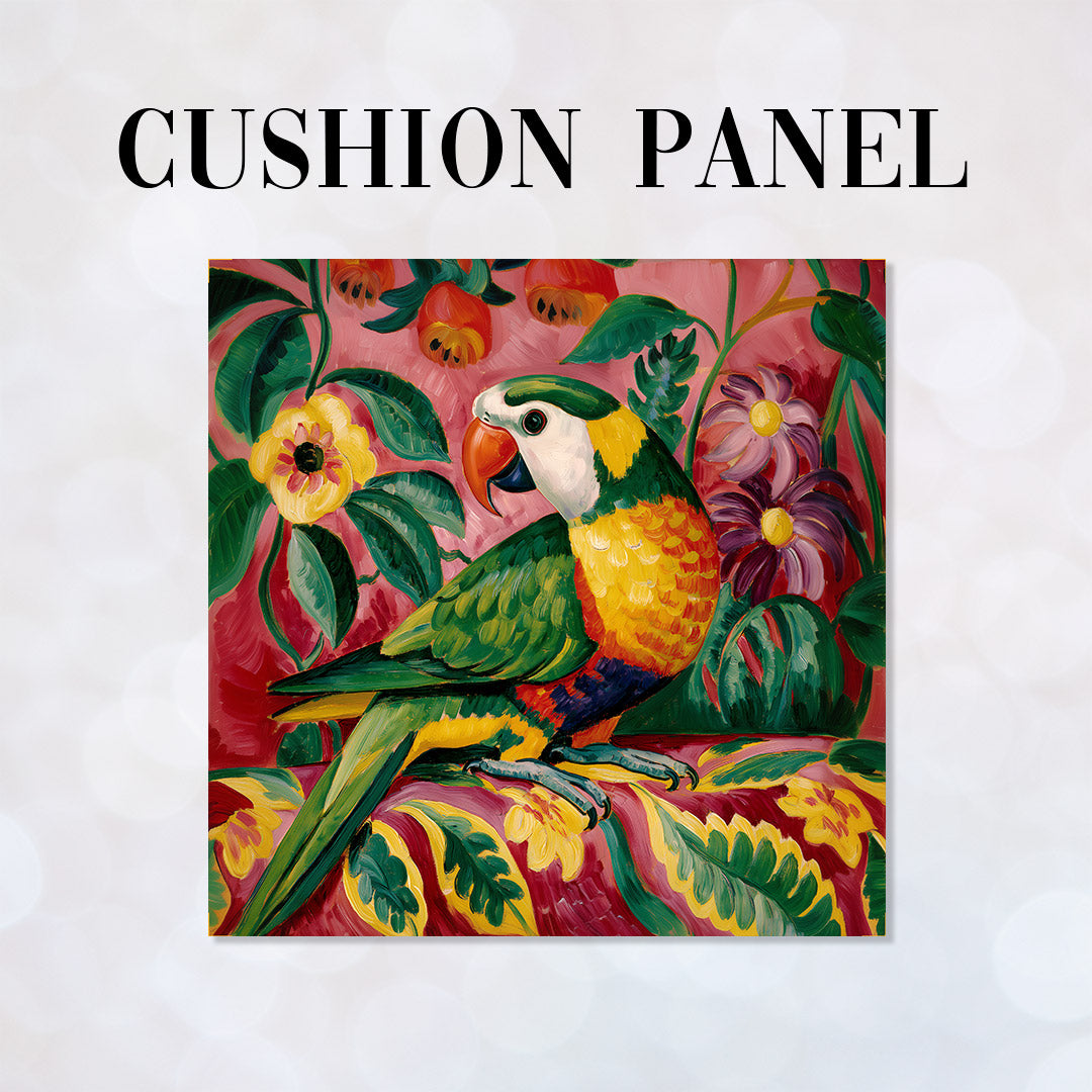 CUSHION Panel Painted Parrot 2 CP-1107