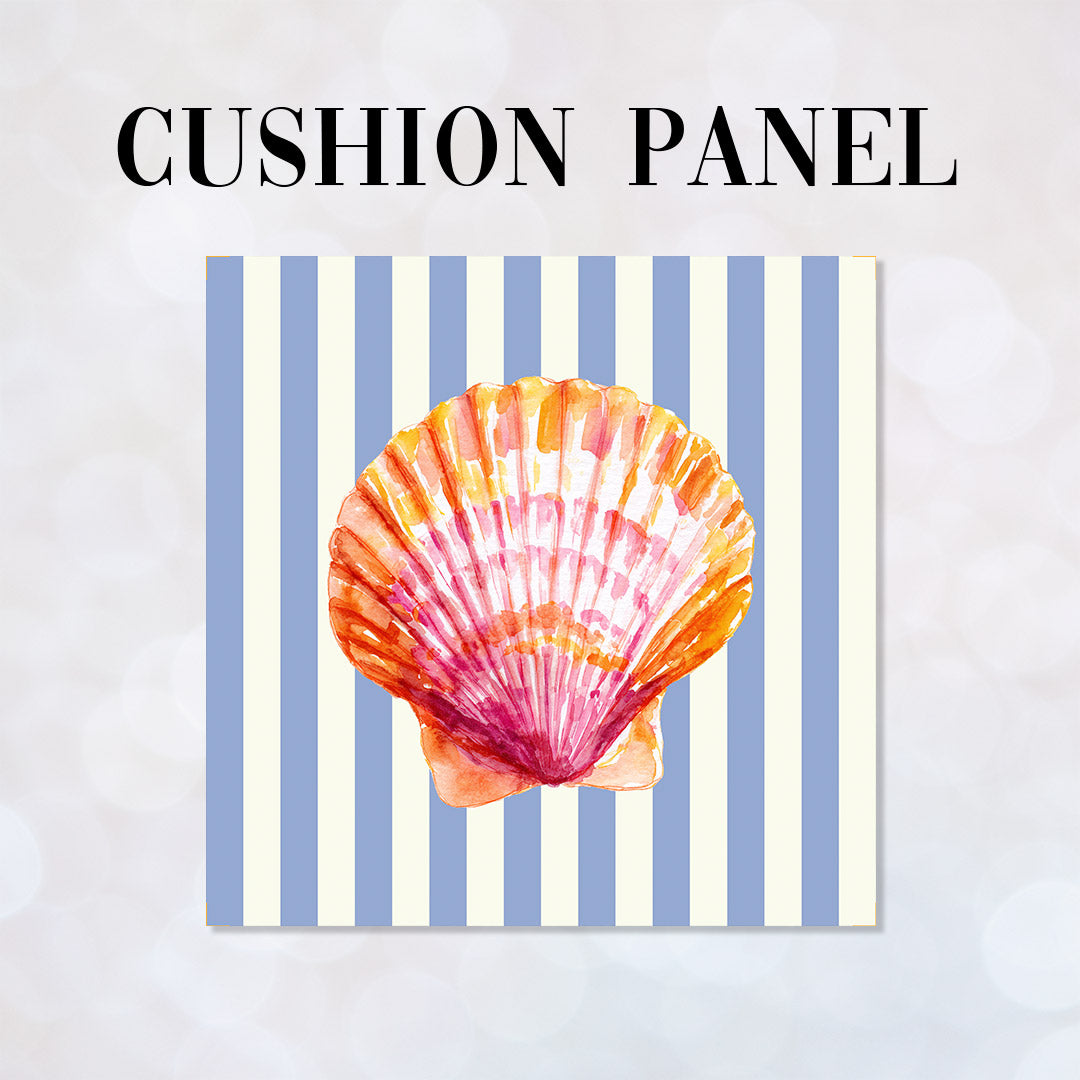 CUSHION Panel Shell 1 Blue Stripes CP-1124
